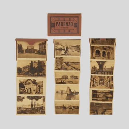 Parenzo Istria 15 rare cartoline a fisarmonica Edizioni Giacomo Greatti 1925 ca. Porec Croazia