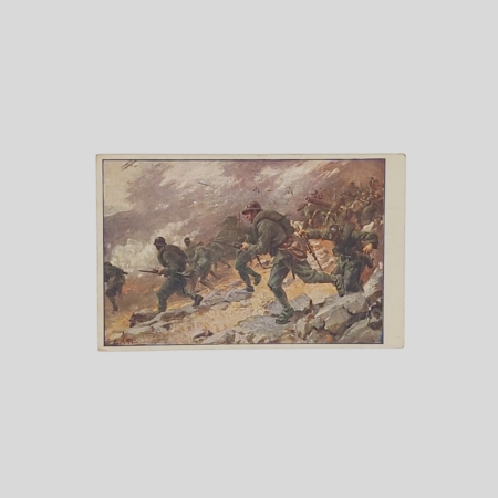 Matania 25a Divisione Militare VG Cartolina d'epoca