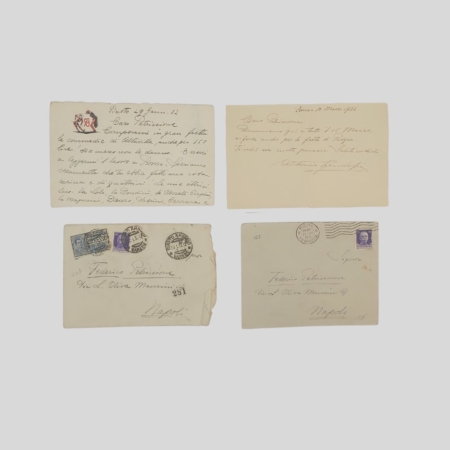 Antonio Gandusio Due lettere autografe firmate, indirizzate a Federico Petriccione 1932 Anna Magnani RIna Morelli Pasquale Altavilla
