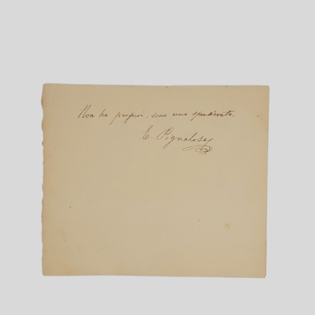 Eduardo Pignalosa autografo spensierato 1915 ca.