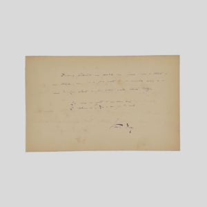 Vittorio Pica Pensiero Autografo firmato Citazione di Schopenhauer e di Mallarmé 1891 ca.