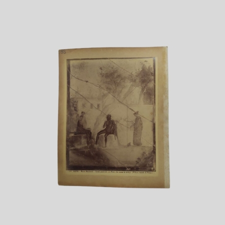 Giacomo Brogi Fotografia all'albumina Napoli Museo Nazionale Dio Pan Pittura murale di Pompei