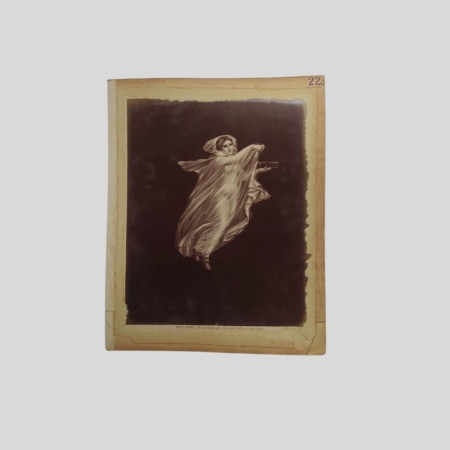 Fotografia Albumina Brogi Baccante affresco pompeiano, Museo Nazionale Napoli, n. 6569