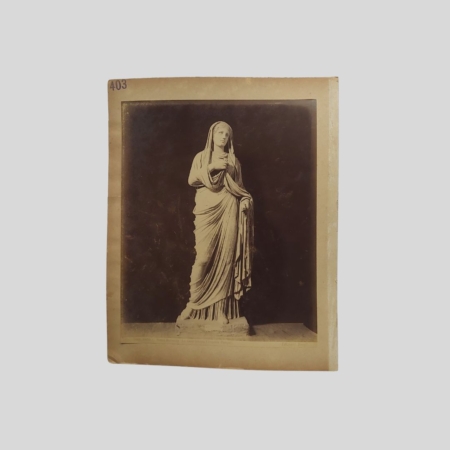 Fotografia Albumina Brogi Museo Nazionale Napoli, La Sacerdotessa Eumachia N. 5666 Pompei