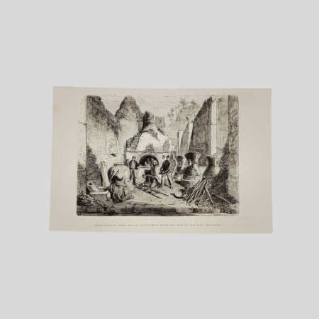 Pompei scavi xilografia 1877