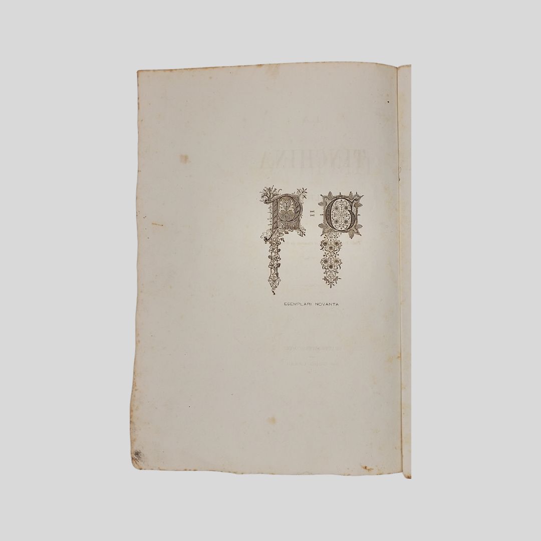 La Tinchina dell'alto mare, Quattrasteriscopoli 1882. Monogramma P G con indicazione Esemplari Novanta, 1882