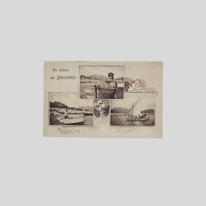 Un saluto da Salerno Cartolina d'epoca recto