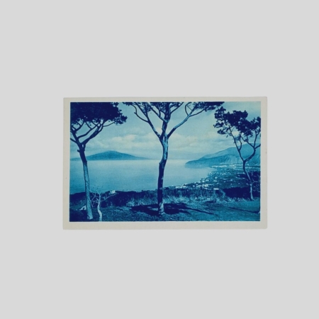 Sorrento, panorama del golfo dal Deserto tra i pini, 1936 Cartolina d'epoca