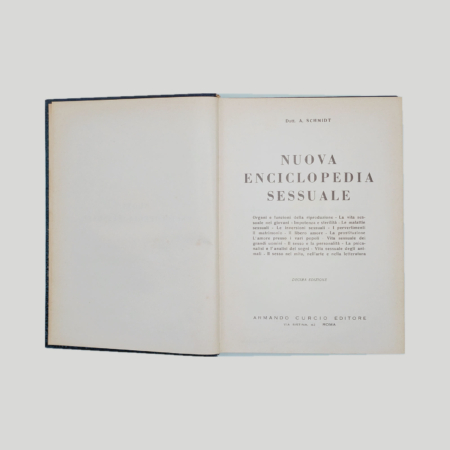 Nuova enciclopedia sessuale, Schmidt, Curcio 1954, frontespizio, decima edizione